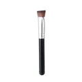 Professional slanted triangular makeup brush for seamless concealer and foundation application - Single Pack / Black