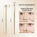 Set professionale di pennelli da trucco dorati champagne per il contouring del naso e del viso - Set Falce Piccola E Mezza Ventola / Oro champagne