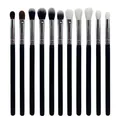 Professionelles Augen-Make-up-Pinsel-Set mit weichen Fasern und langen schwarzen Griffen (87) - 11 Augen-Make-up-Pinsel