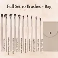 Kit de 10 pinceaux à paupières professionnel avec pochette - Collection de 10 Avec Trousse / Lot de 10 Pièces