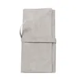 Compact grey PU leather makeup brush roll bag storage pouch for travel cosmetic tools - Roll-up Storage Bag / Grey Storage Bag