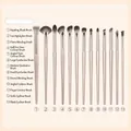 Kit de 13 pinceaux de maquillage professionnels de couleur or champagne élégant. - Collection de 13 Sans Trousse / 13 Pièces