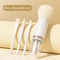 Portable white 4-in-1 telescopic makeup brush set including powder and eyeshadow brushes - Retractable 4-in-1 Style / White