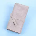 Trousse professionnelle pour pinceaux de maquillage en cuir gris mat avec lanière - Sac à Emplacements Gris Seul (Sans Pinceaux)