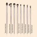Professional 8-piece champagne gold makeup brush set including blending and eyeshadow tools - 8 Pieces Eye Shadow Brushes Set / Upgraded Gilding Gold