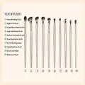 Set de 10 pinceaux professionnels pour fards à paupières et eye-liners avec manches dorés - Collection de 10 Sans Trousse