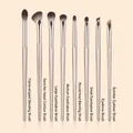 Kit professionnel de 8 pinceaux pour fards à paupières et eye-liners en or champagne - Collection de 8 Sans Trousse