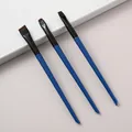 Set of three blue eyeliner detail makeup brushes for precise eye shadow application - 3-Piece Blue Blade Set