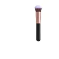Pinceau fond de teint professionnel avec virole or rose et manche noir - Single Highlighter Brush / Or rose Noir