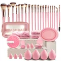 Set completo da 40 pezzi di strumenti per il trucco rosa professionale con pennelli - Set da 42 pezzi / Rosa