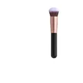 Pennello trucco professionale con setole viola sfumate e ghiera in oro rosa - Single Highlighter Brush / nero e oro