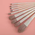 Ensemble de 14 pinceaux de maquillage professionnels avec poils doux de qualité - Lot de 10 Pièces / Blanc Crème