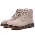 Bottines rétro britanniques pour hommes en daim beige avec semelle en caoutchouc durable - 38 / 8916 Sable (Doublé Polaire)