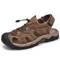 Sandales de randonnée respirantes pour hommes marron avec semelle antidérapante robuste - 38 / Style Extérieur à Bout Fermé (90050) / Marron