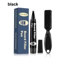 East Moon beard filler pen kit with four-tip applicator, black brush and blue box - Black