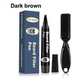 East Moon dark brown beard filler pen grooming set with retail box and brush - Dark Brown