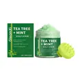 Coffret de gommage cuir chevelu GleamXi Tea Tree + Mint avec brosse de massage verte - Kit 100g (Avec Pinceau)