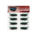 Ensemble d'autocollants pour eye-liner pailleté vert et faux cils West Month adhésifs - 4 Paires / Vert