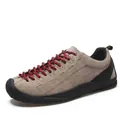 Basket décontractée en daim marron avec lacets à motifs rouges et noirs SKU variant - 35 / Kaki