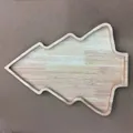 Christmas tree shaped wooden serving tray crafted from premium natural solid wood - Christmas Tree