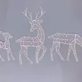 Décoration de Noël en fil blanc renne artisanal bricolage cerf en métal ornement - Cerf Debout (Modèle B)
