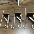 Supports de chaussettes de Noël en métal argenté avec pinces réglables - Ensemble de 3 / Argent
