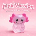 Jouet squishy axolotl rose pailleté mignon pour soulager le stress et se relaxer - Rose