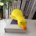 Close-up of a cute yellow duck-shaped slow rebound decompression squishy toy for stress relief - Yellow Duck Style / Jumbo Flour Filled Version