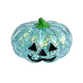 Jouet squishy citrouille d'Halloween bleu translucide à paillettes pour le stress - Forme de Citrouille / Bleu