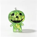 Jouet antistress en forme de citrouille d'Halloween verte avec paillettes dorées - Style de poupée / Vert