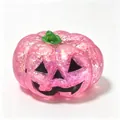 Pink glitter Halloween pumpkin head squeeze fidget toy for stress relief and fun - Pumpkin Head / Pink