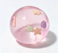 Hochtransparenter rosa Kokosnussöl-Squishy-Stressball mit kleinen Meerestier-Motiven. - 6cm Stil / Maltose Ozean Muschel Rosa