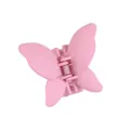 Fermaglio per capelli a farfalla rosa opaco in materiale ABS resistente per donne - Rosa