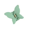 Alla moda pinza per capelli a farfalla opaca verde salvia in resistente materiale ABS - Verde