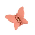 Molletta per capelli a farfalla corallo opaco in materiale ABS - arancio-rosso
