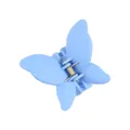 Pinza per capelli a farfalla blu opaco media in materiale ABS resistente per donna - Azzurro