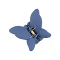 Elegante pinza per capelli a farfalla blu opaco in materiale ABS di alta qualità per lo stile - Blu Notte