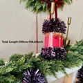 500cm purple Christmas tinsel garland for festive tree and home decoration - 5m Grey Purple (with Belly Band)