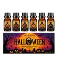 Set de aceites aromáticos de Halloween JAYSUING con 6 aromas en caja de regalo decorativa - 60ml (10ml*6)