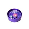 High-quality glowing purple Halloween bun squeeze toy with a cute monster face deco - 1 Piece / Purple Smile Glowing