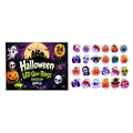 Set mit 24 LED-Halloween-Leuchtringen mit gruseligen Motiven in Geschenkverpackung. - 24er Set