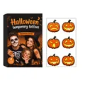 Creative Halloween temporary pumpkin tattoo stickers for festive face and body makeup - 4pcs