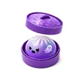 Halloween purple ghost bun squeeze toy with steamer basket, soft stress reliever - Purple Ghost Bun (SKU00039769) / 1-Piece