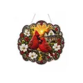 Diamond art hanging ornament with red cardinals and house motif for holiday home decoration - Red Bird