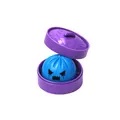 Lila Dämpfer-Brötchen-Squishy-Spielzeug mit blauem Monstergesicht - 1 Stück / Hellblau