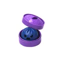 Halloween lila Dampfbrötchen-Quetschspielzeug mit einem blauen Gruselgesicht Design - 1 Stück / Dunkelblau