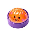 Giocattolo antistress baozi traslucido arancione a tema Halloween in contenitore viola - 1 Pezzo / Arancione