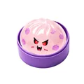 Simpatico squishy baozi fantasma di Halloween rosa in vaporiera viola, antistress morbido - 1 Pezzo / Rosa chiaro