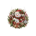 Kit de suspension d'art diamantaire bonhomme de neige de Noël pour décoration murale - Bonhomme de Neige de Noël avec Chapeau / 1 Pièce