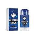 Blue glitter makeup stick for face and body by zephoco with Halloween ghost packaging - 16.00g / Blue